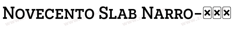 Novecento Slab Narro字体转换